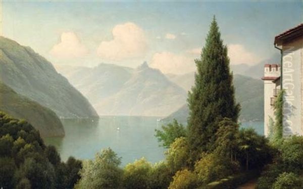 A Lake Seen Through Trees - view 1