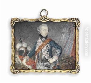 A Prussian Prince, Possibly Frederick William Ii (1744-1797), King Of Prussia, In Blue Coat With Silver-embroidered Pink Facings by Anton Friedrich Koenig