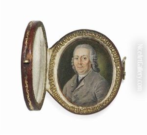 A Gentleman, Possibly A Member Of The Burckhardt-mieg Family, In Buff Coat, Black Waistcoat, Powdered Wig by Anton Friedrich Koenig