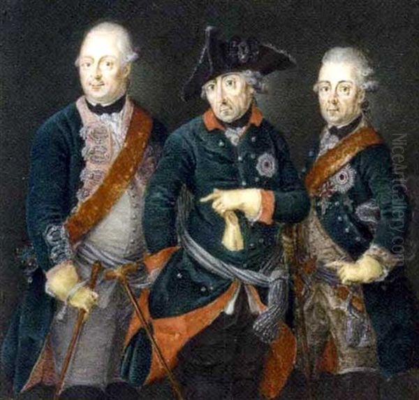 Frederick The Great, King Of Prussia, In The Uniform Of The Prussian Life Guards, Frederick William Ii, King Of Prussia, And Prince Henry - view 1