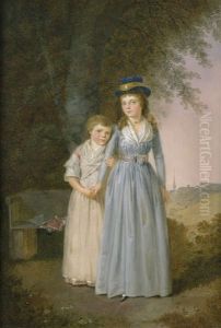 Die Tochter Des Pfarrers Muslin In Sigriswill by Franz Niklaus Koenig