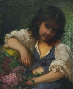Jeune Fille Aux Lilas