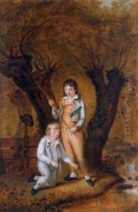 Angelnde Knaben by Franz Niklaus Koenig