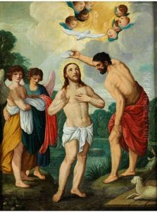 Taufe Christi Im Jordan by Johann (Hans) Konig