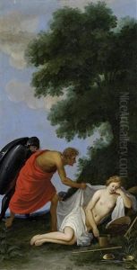 Mars Und Die Schlafende Justitia by Johann (Hans) Konig