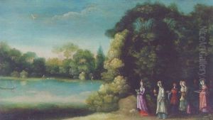 Mercury And The Daughters Of Heres by Johann (Hans) Konig