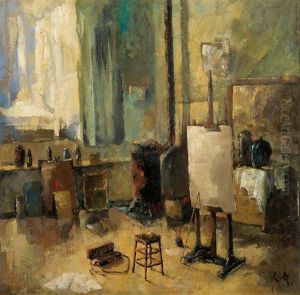 Artist"s Studio by Leo von Koenig