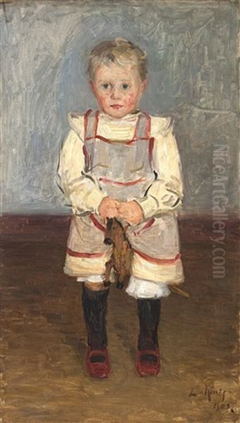 A Young Boy With His Hobby-horse - view 1