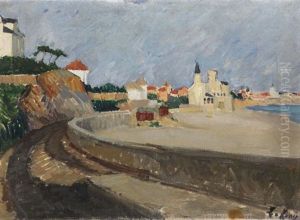 Stadt An Der Spanischen Kuste by Leo von Koenig
