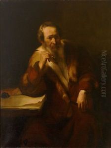 Portrait Eines Bartigen Gelehrten Mit Pelzverbramtem Mantel, In Typischer Charakterisierung