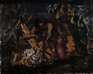 Bacchantin Und Panther by Leo von Koenig