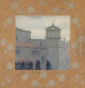 Monks Praying by Friedrich Koenig