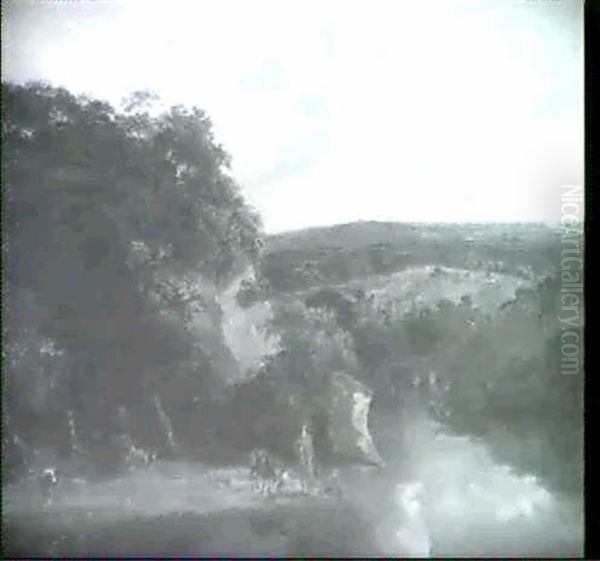 Halte De Cavalier Dans Un Paysage Rocheux - view 1