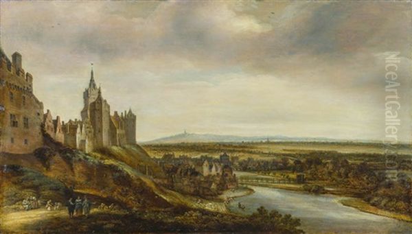 Bleichwiesen Vor Kleve Mit Der Schwanenburg - view 1
