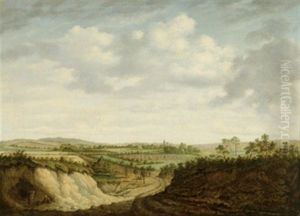 Weite Dunenlandschaft Mit Figuren by Jacob Koninck