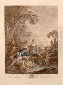 La Chasse by Jacques Firmin Beauvarlet