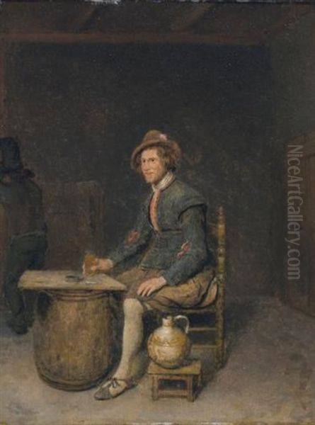 A Hunter Seated In A Tavern Interior - view 1