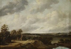 Panoramic Landscape With Figures by Philips Koninck