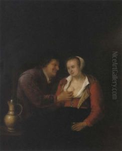 A Man And A Woman Carousing A Man And A Woman Carousing