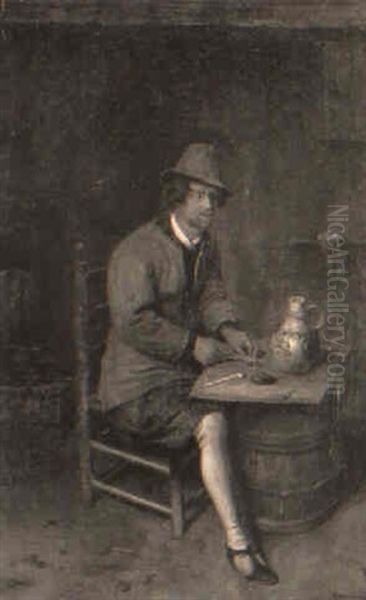 A Man At A Table In An Interior - view 1