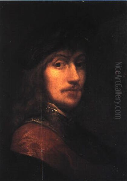 Young Man Wearing Gorget And Cape - view 1