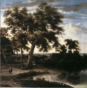 Landschaft Mit Teich Und Grosser Eiche Landschaft Mit Teich Und Grosser Eiche