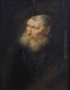 Portrait Of An Old Man, Bust-length, In A Fur Lined Coat With A Small Pendant, And A Velvet Barrett