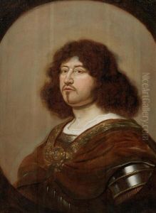 Portrait Of Gentleman, Bust-length, In Armour, Within A Painted Oval