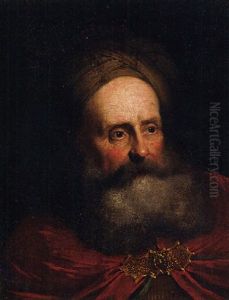 A Bearded Man In A Turban And A Red Cloak