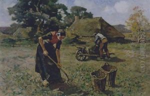 Potatoe Digging by Edzard Koning