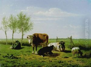 Landschap Met Vee by Arie Ketting De Koningh