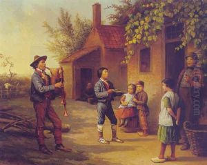The Street Musicians by Leendert de Koningh