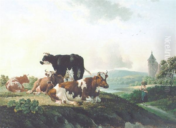 Cattle In A Landscape - view 1