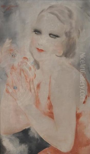 Jeune Femme A La Robe Rouge - view 1