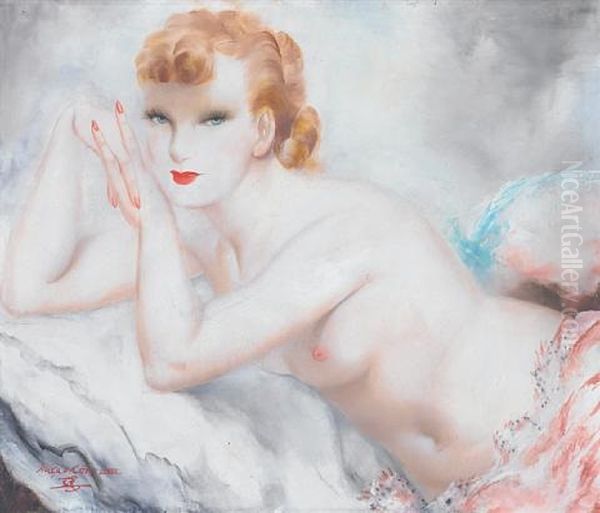 Reclining Young Lady - view 1