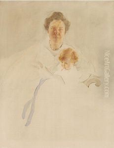 Mrs. Robert Chapin And Daughter Christina by Cecilia Beaux