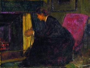 Seated By The Fire by Cecilia Beaux