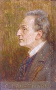 Portrat Georg Hauptmann: Brustportrat Von Links Portrat Georg Hauptmann: Brustportrat Von Links