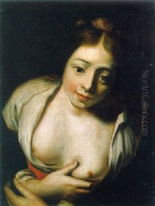 A Young Shepherdess In Decollete Dress
