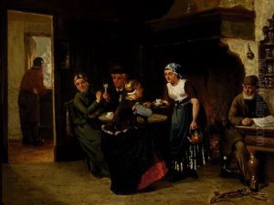 Teatime by Sipke (Cornelis) Kool