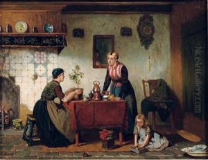 Interior In The North Of Holland, Tea-time