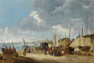 La Plage De Scheveningen by Willem Gillisz Kool