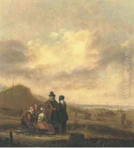 Fisherfolk On The Beach Of Scheveningen