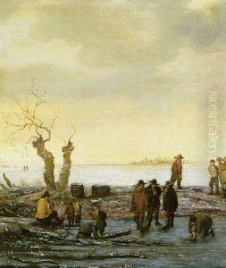 Paysage Aux Patineurs by Willem Gillisz Kool