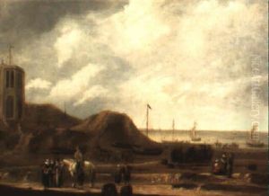 The Beach At Egmond-aan-zee by Willem Gillisz Kool