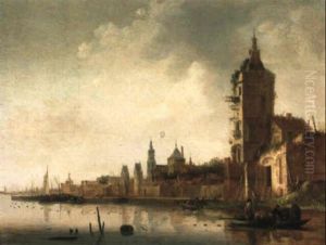 Befestigte Stadt An Einem Kanal Befestigte Stadt An Einem Kanal