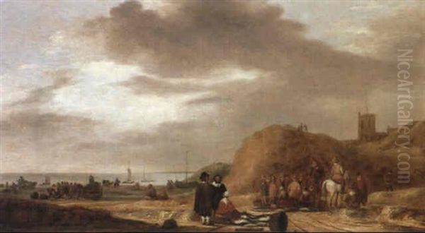 Fishmongers On The Beach Near Egmond Aan Zee - view 1
