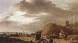 Fishmongers On The Beach Near Egmond Aan Zee