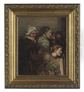 Women In Marketplace, Etaples, France by Augustus Koopman