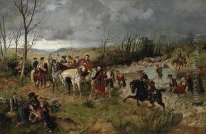 Halt Of Prince Charles Edward On The Banks Of The Nairne